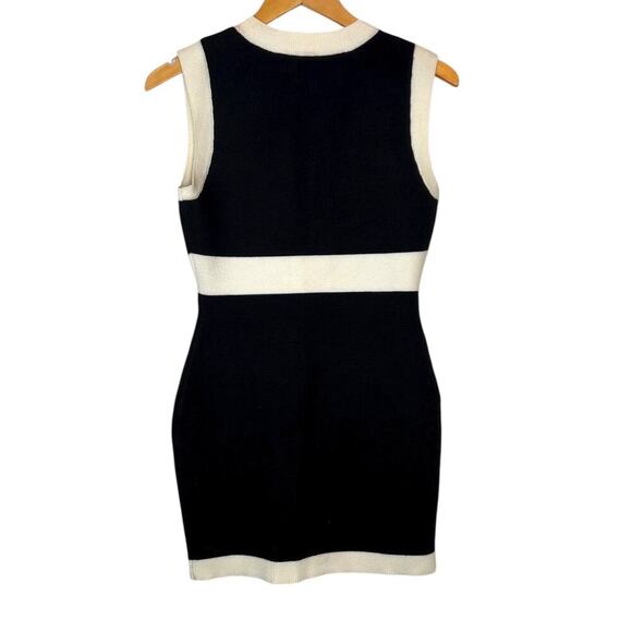 Anthropologie BodyCon Knit Dress in Black & White Women's Small - Picture 5 of 11
